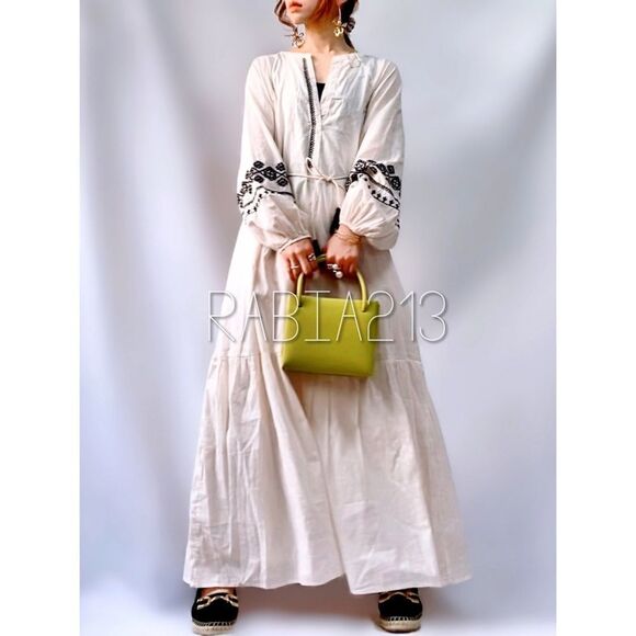 ZARA BOHO EMBROIDERED SHIRT DRESS - Picture 4 of 13